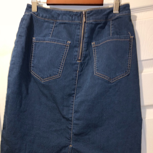 Woman jean pencil skirt - Picture 3 of 11